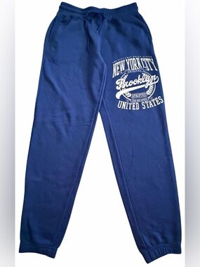 Blue Brooklyn Graphic Jogger Sweatpants